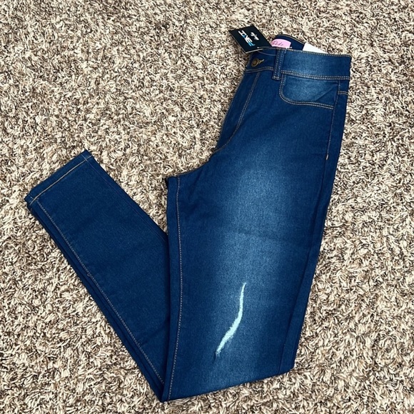 Dark Wash High Waisted Skinny Jeans - Picture 2 of 12